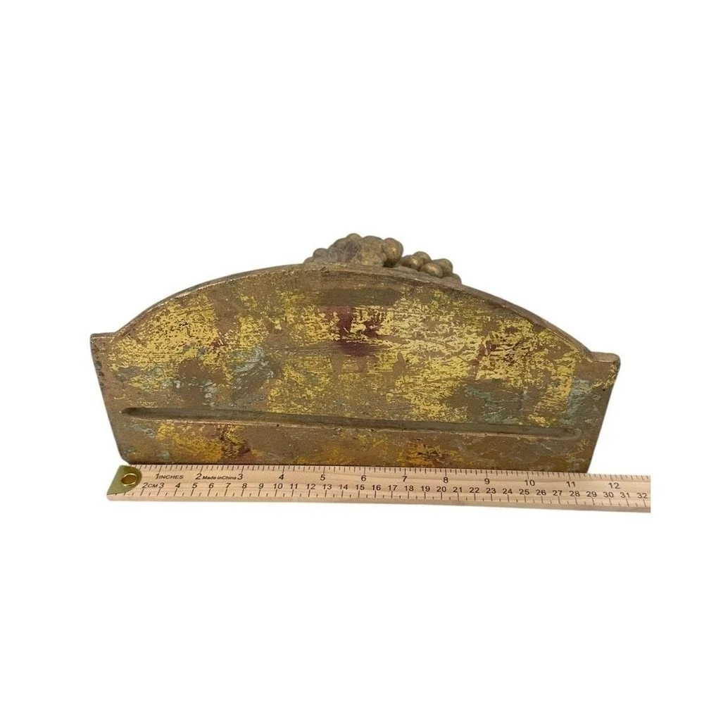 Vintage Sconce Gold Gilt Grape Corbel Shelf Tuscan Regency 11